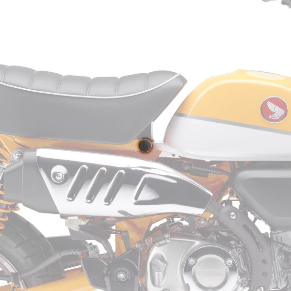 Pyramid Plastics Pyramid frame end caps | matte black | honda monkey 125 2018>current